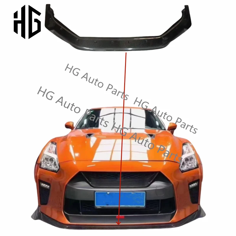 

For Nissan Gtr R35 Vari Bodykit Front Lip Spoiler Engine Cover Front Bumper Splitter Wide Body Kits