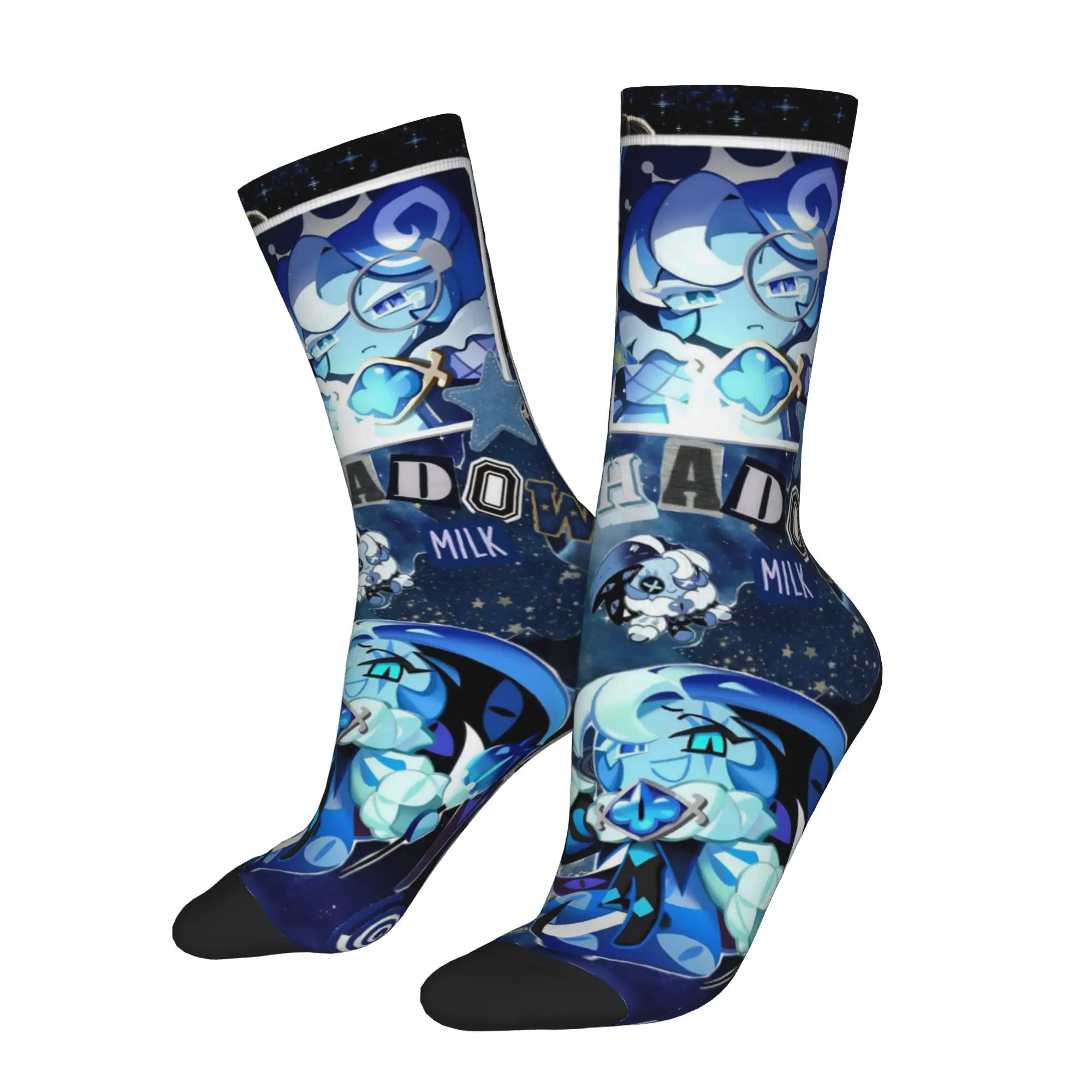 New Women Men Socks Shadow Milk Cookie Accessories Warm  Graphic Socks Spring Autumn Winter