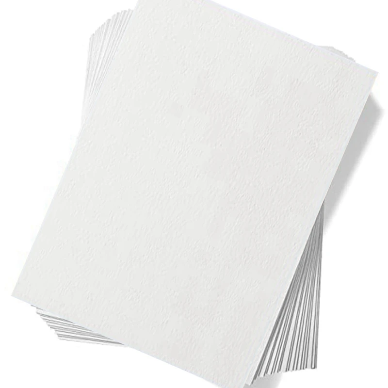 60 hojas de prensa en frío, 50% Algodón y 140Lb /300Gsm, papel blanco a granel sin ácido, papel de acuarela (10,63X7,68 pulgadas)