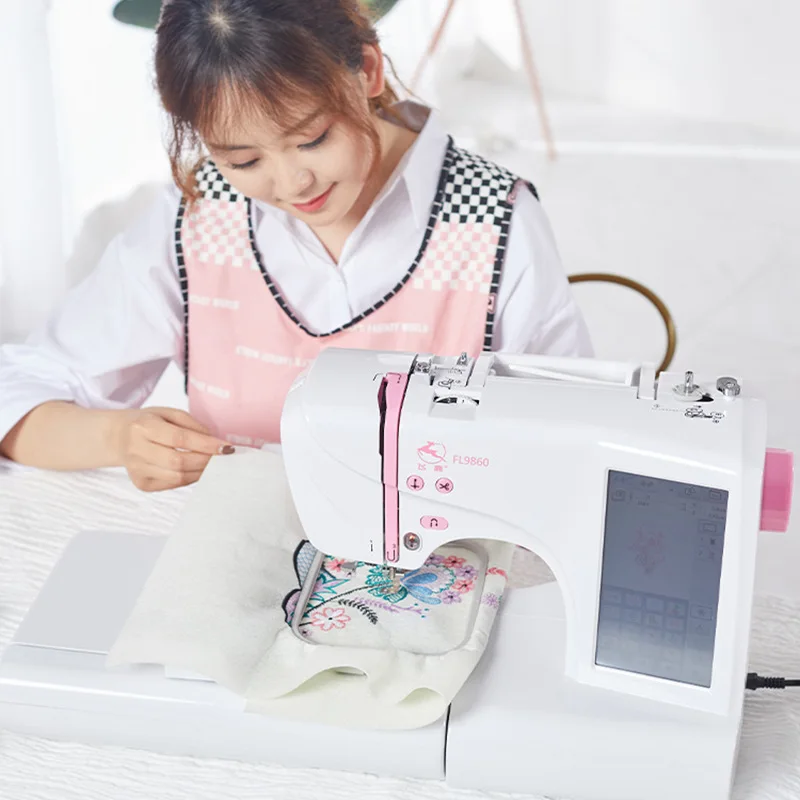 

New Color Screen Automatic Computerized Embroidery Machine Householdsewing Flower All-in-one Embroidery Machine
