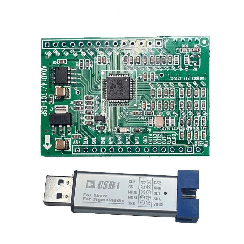 Y1UB Enhances Your Sound Setups ADAU1401 DSPmini Learning Board for Speaker System and Dividers Built in 28/56Bit DSP,ADC