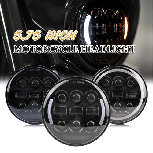 Faro Led Universal para motocicleta y coche, 5 3/4 pulgadas, 5,75 "", para Harley Indian, Scout, Honda, Yamaha, v-star, Triumph, DRL, H4