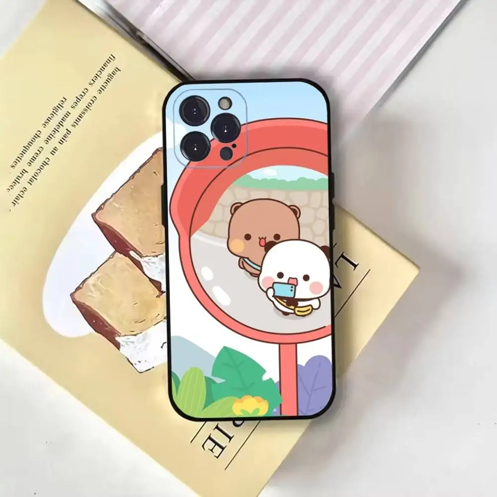 Engraçado bonito bubu dudu capa de telefone para iphone17,16,15,14,13,12,11 plus, pro max, capa preta macia