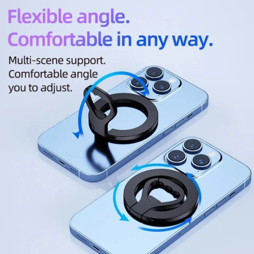 MagSafe-kompatibler magnetischer Handy-Ringhalter, faltbarer Fingergriff-Ständer mit Flaschenöffner, 360° drehbar °   Drehmechanismus für iPhone Samsung Handy
