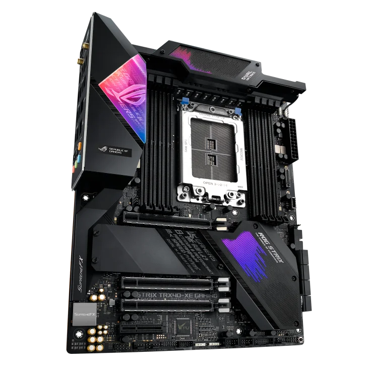 اللوحة الأم للألعاب لذاكرة ROG STRIX TRX40-XE ATX ضمان لمدة 3 سنوات 256 جيجابايت DDR4