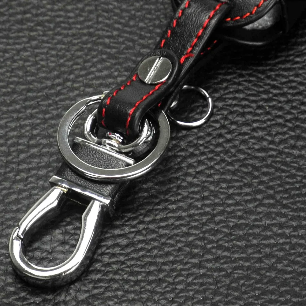 jingyuqin 2/3BTN Genuine Leather Car Key Case Protect for Mazda 2 3 5 6 CX-3 CX-4 CX-5 CX-7 CX-9 Atenza Axela MX5 Fob Cover Set