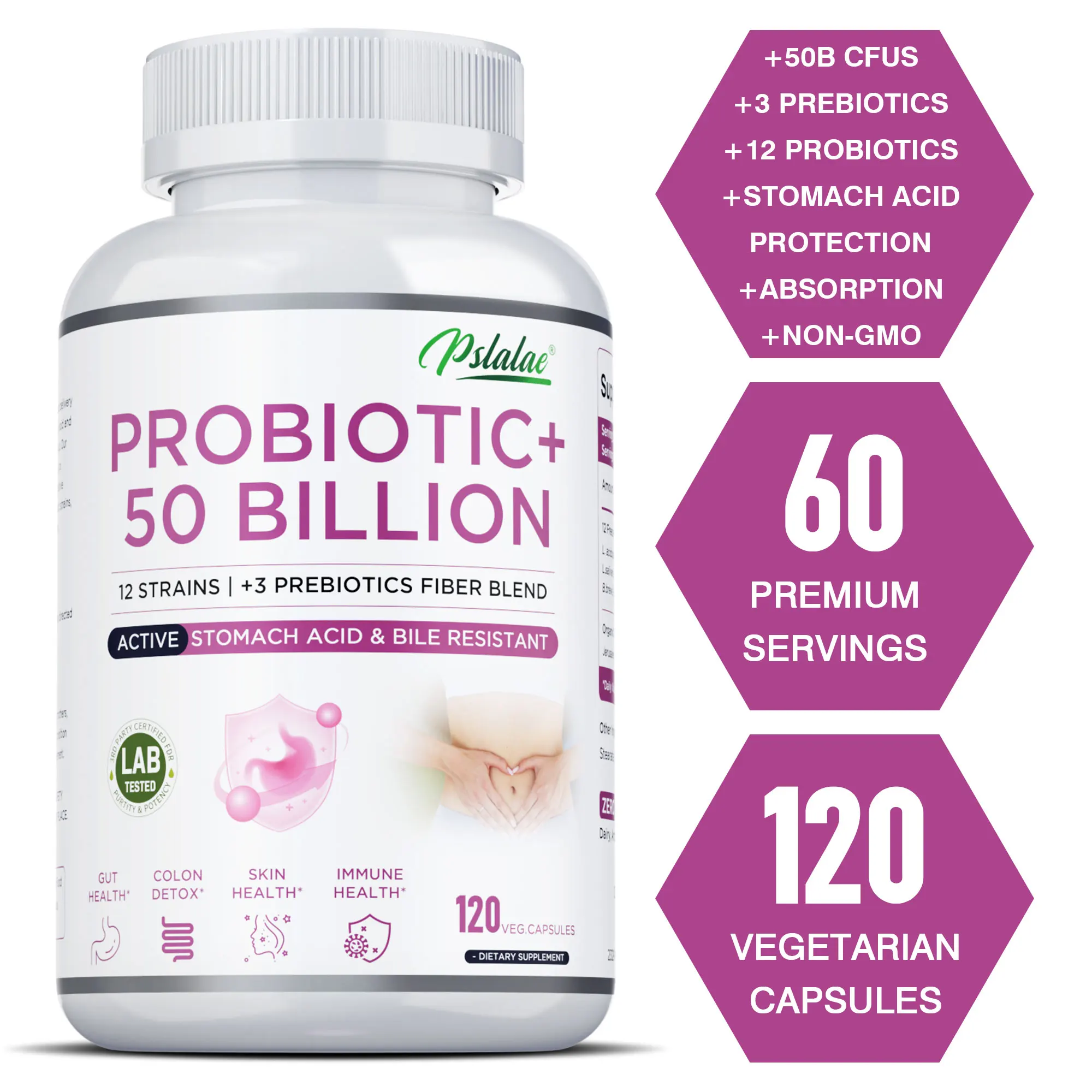 

Пробиотики 50 миллиардов — для кишечного пищеварения, снижения кровирования и запоров, поддерживает здоровье желобов — 12 порций + 3 пребиотика