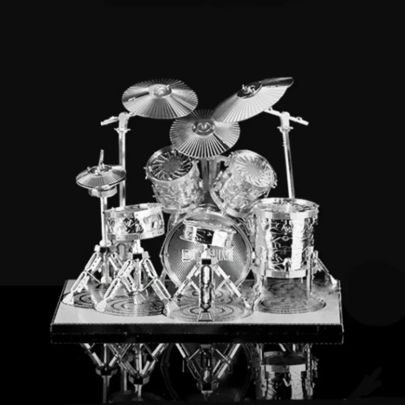 drum set 3D Metal Puzzle model kits DIY Laser Cut Puzzles Jigsaw Toy For Children