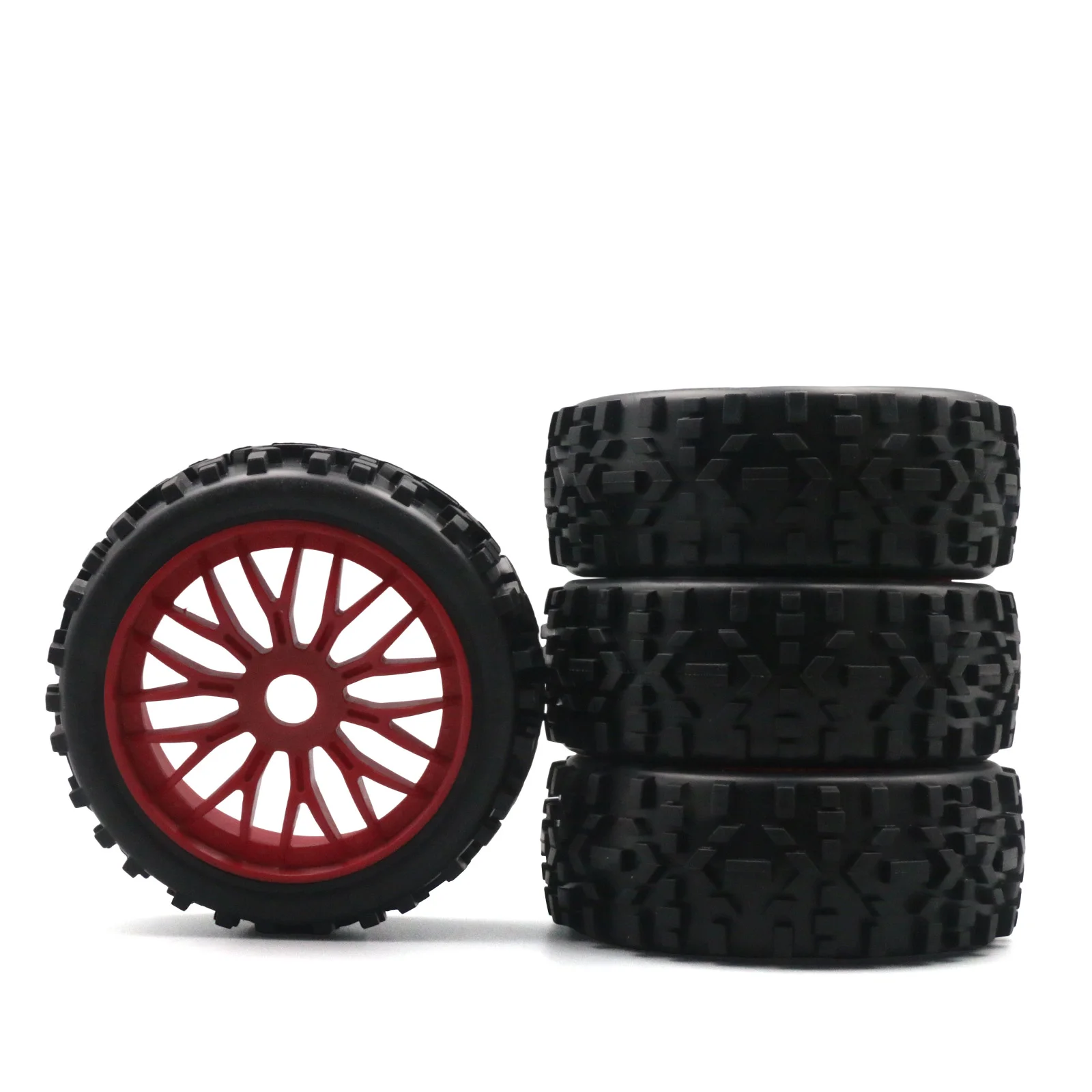 

4-Pack 1/8 Off-Road Vehicle Tires 115mm 17mm Couplers Compatible with Arrma Typhon Talion Traxxas Hsp Redcat Losi Hpi Kyosho