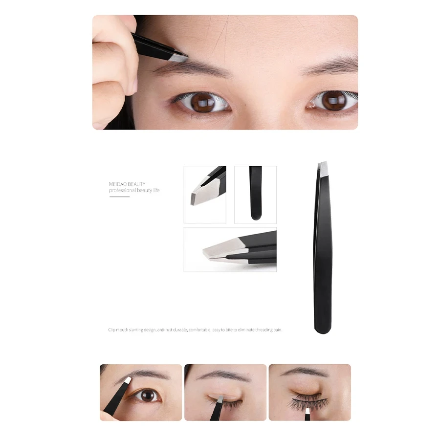 Pinzetten-Set, 3–4 Stück, Premium-Edelstahl-Augenbrauen-Pinzette mit scharfer Spitze für eingewachsene Körper- und Gesichtshaarentfernung – Detail 17