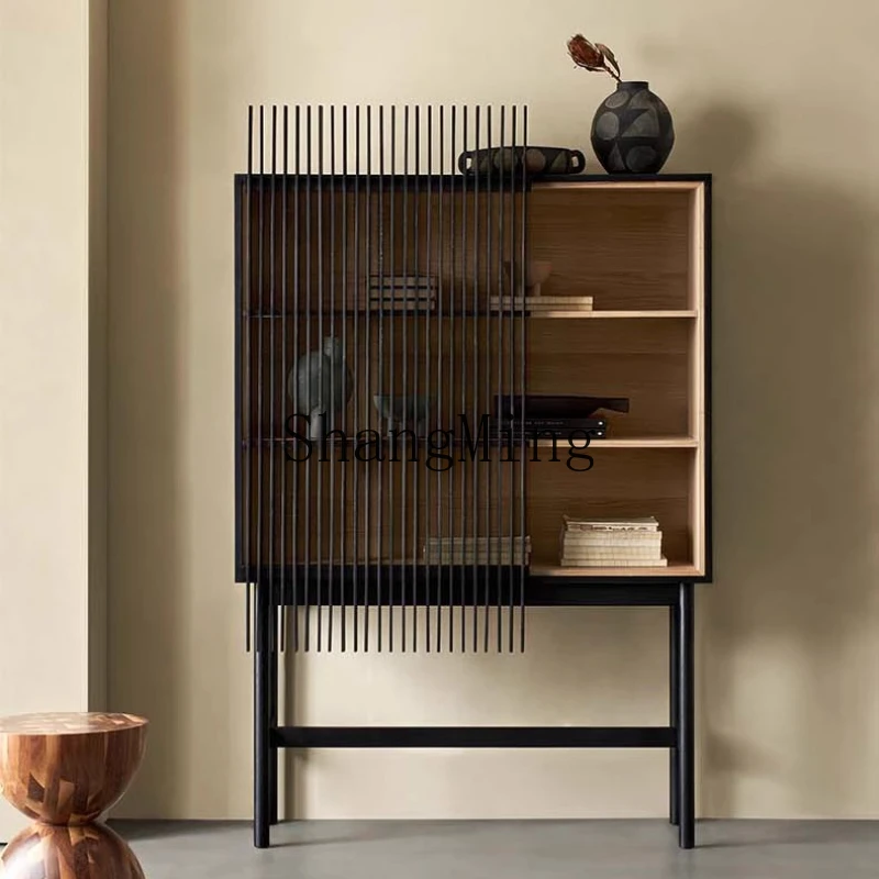 

SM Premium Sense Simple Solid Wood Dining Side Locker Living Room Decoration Cabinet Display Cabinet