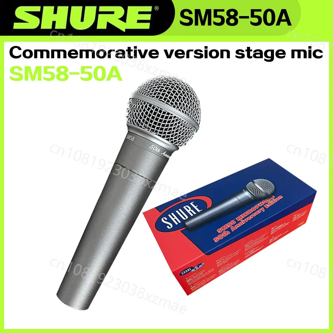 SHURE SM58-50A Cardioid Dynamic Microphone Stage Singing Professional Wired Microphone Shure Karaoke BBOX Recording Vocal Mic