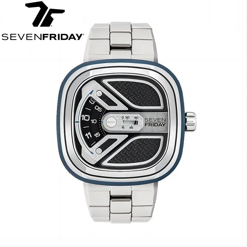 SevenFriday watch M series square large dial watch men\'s mechanical watch M1B/01M steel belt model can use NFC SEVENFRIDAY