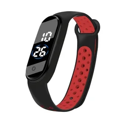 Reloj Digital Led para niños y niñas, pulsera deportiva de moda, resistente al agua, ultraligera, correa de silicona, Unisex