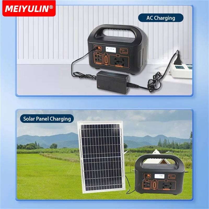 Portable 150W Power Bank Station 220V 110V Powerful Solar Generator USB C Emergency External Spare Battery For Outdoor Camping