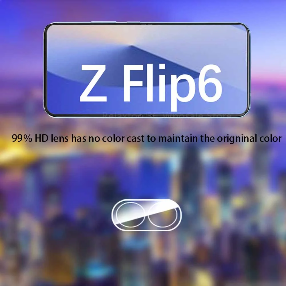 ตัวป้องกันกล้องสําหรับ Samsung Galaxy Z Flip 6 5 Flip6 คลุมทั้งหมด HD เลนส์กระจกนิรภัยสําหรับ Samsung ZFlip6 ภาพยนตร์