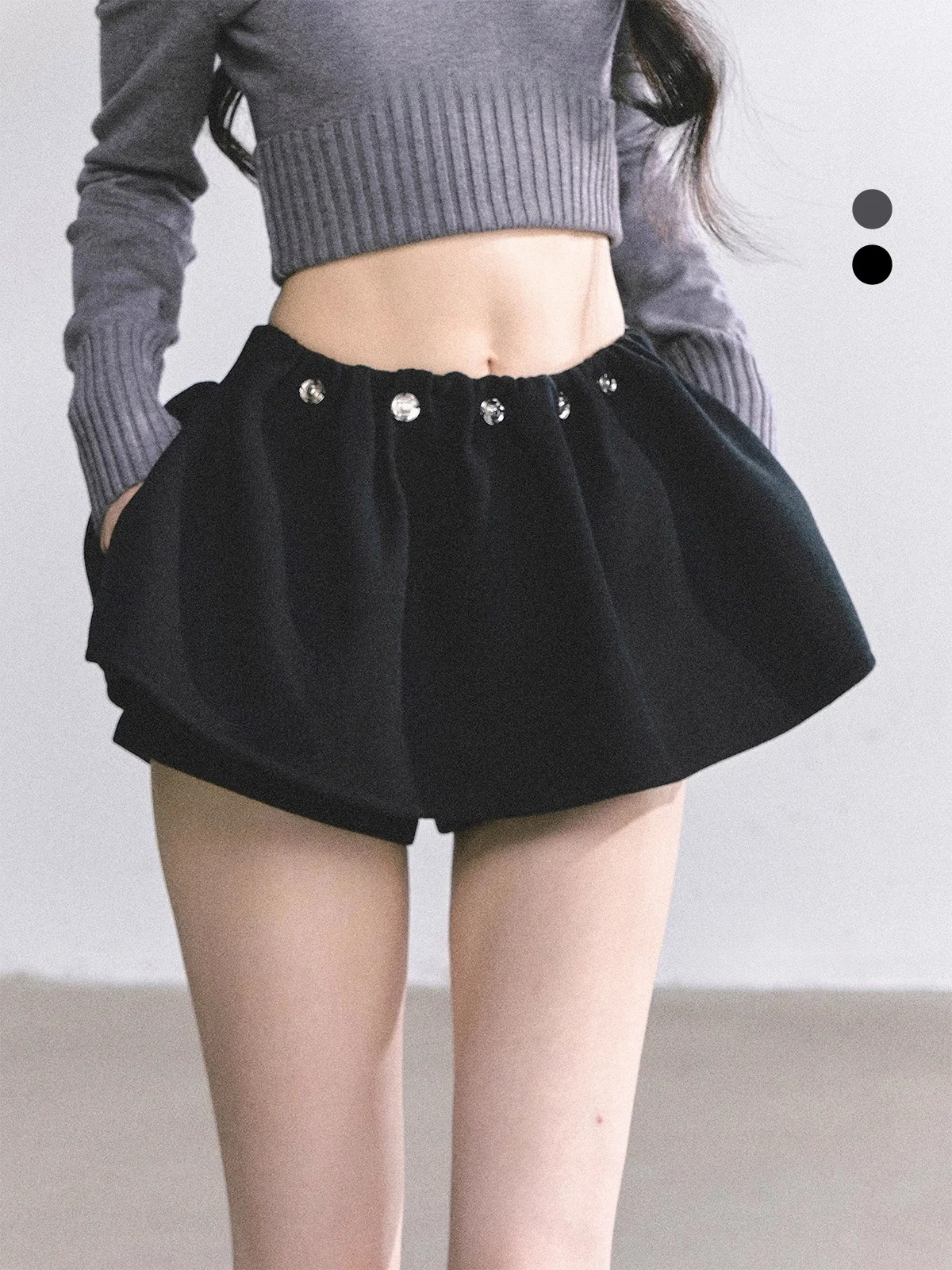 

Пышная юбка миди из полиэстера для женщин, осенняя, с низкой талией, А-силуэт, дышащая, для молодых девушек