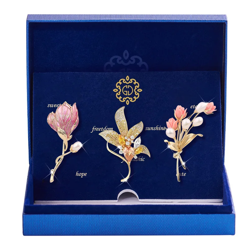 

XL brooch high-end exquisite fashion niche corsage women's anti-light buckle pin accessories