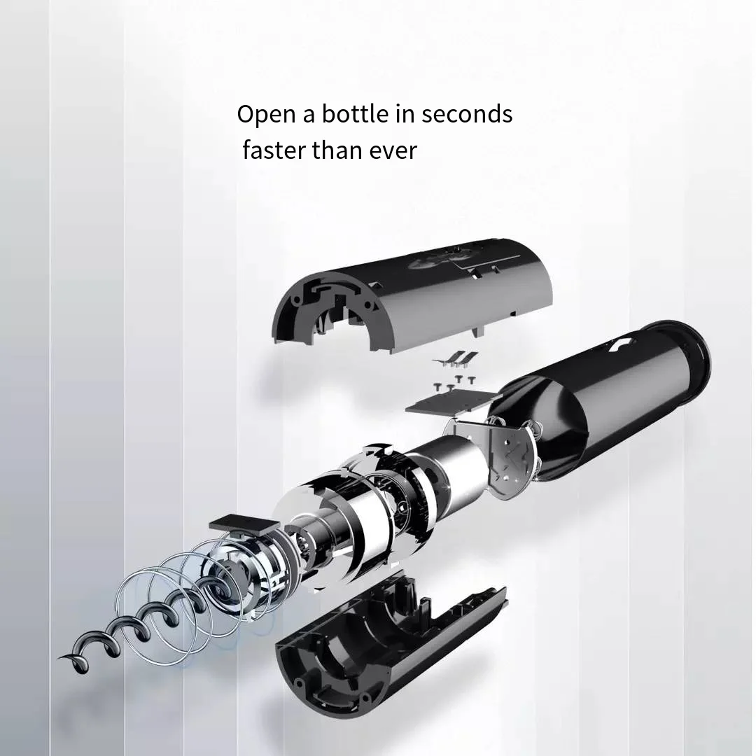 Youpin Circle Joy Automatic Red Wine Bottle Opener Round Wine Stopper Decanter Stainless Steel Electric Corkscrew Gift