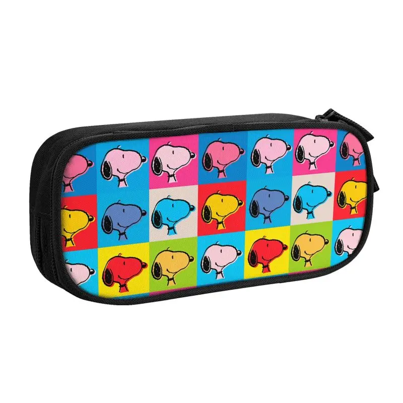 Custom S-Snoopys Collage School Pencil Cases Girls Boys Large Capacity Pencil Box Students Stationery