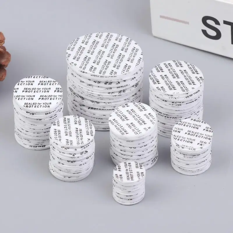 PS Foam Cap Seals Liners 200Pcs Pressure Sensitivity Multiple Sizes for Containers Storage Bottles