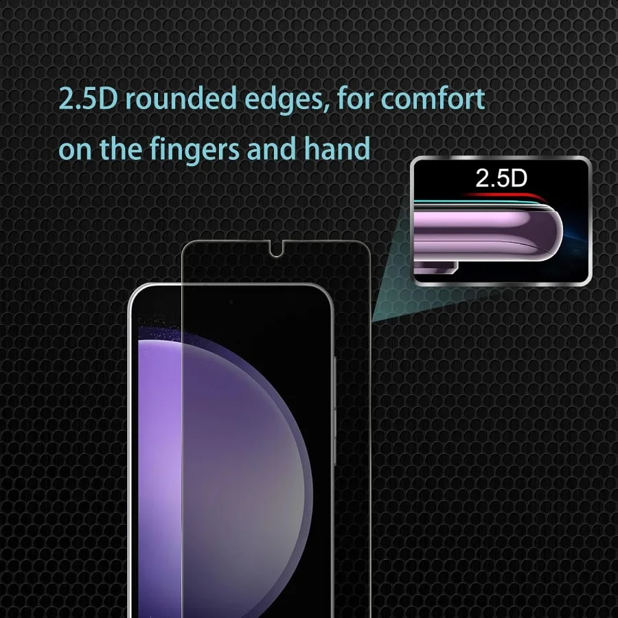 عبوتان من واقي شاشة الخصوصية لهاتف سامسونج جالاكسي S23 FE من الزجاج المقسى 9H هاردن المضاد للخدش قسط HD الوضوح سهل التركيب