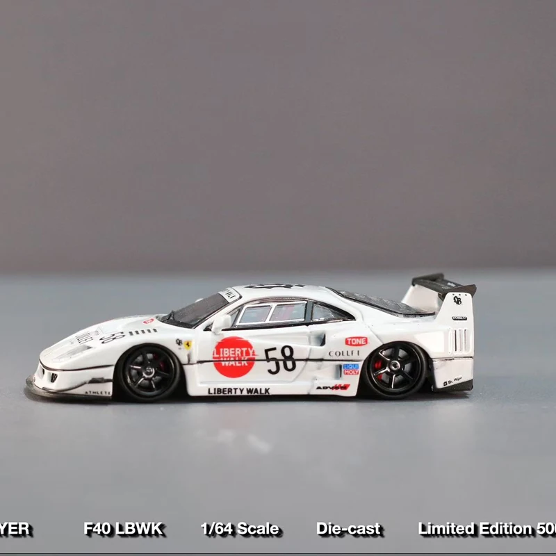 SW 1:64 F40 LBWK سبيكة سيارة Diecasts ولعبة المركبات نموذج سيارة مصغرة مقياس نموذج سيارات لعب للأطفال #3