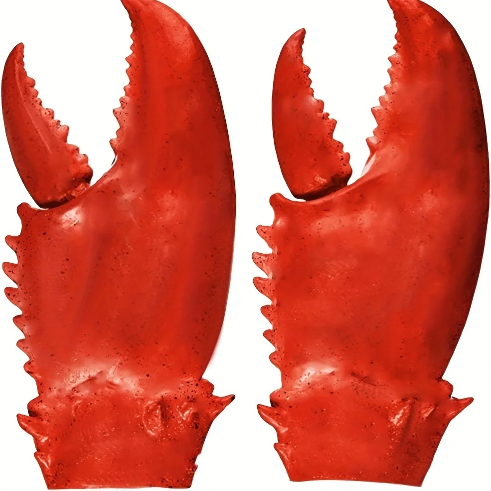 Giant Crab Claw Gloves Pair of Funny Tricky Scary Animal Gloves Red Crab Claw Gloves Pliers Crab Claw Performance Props