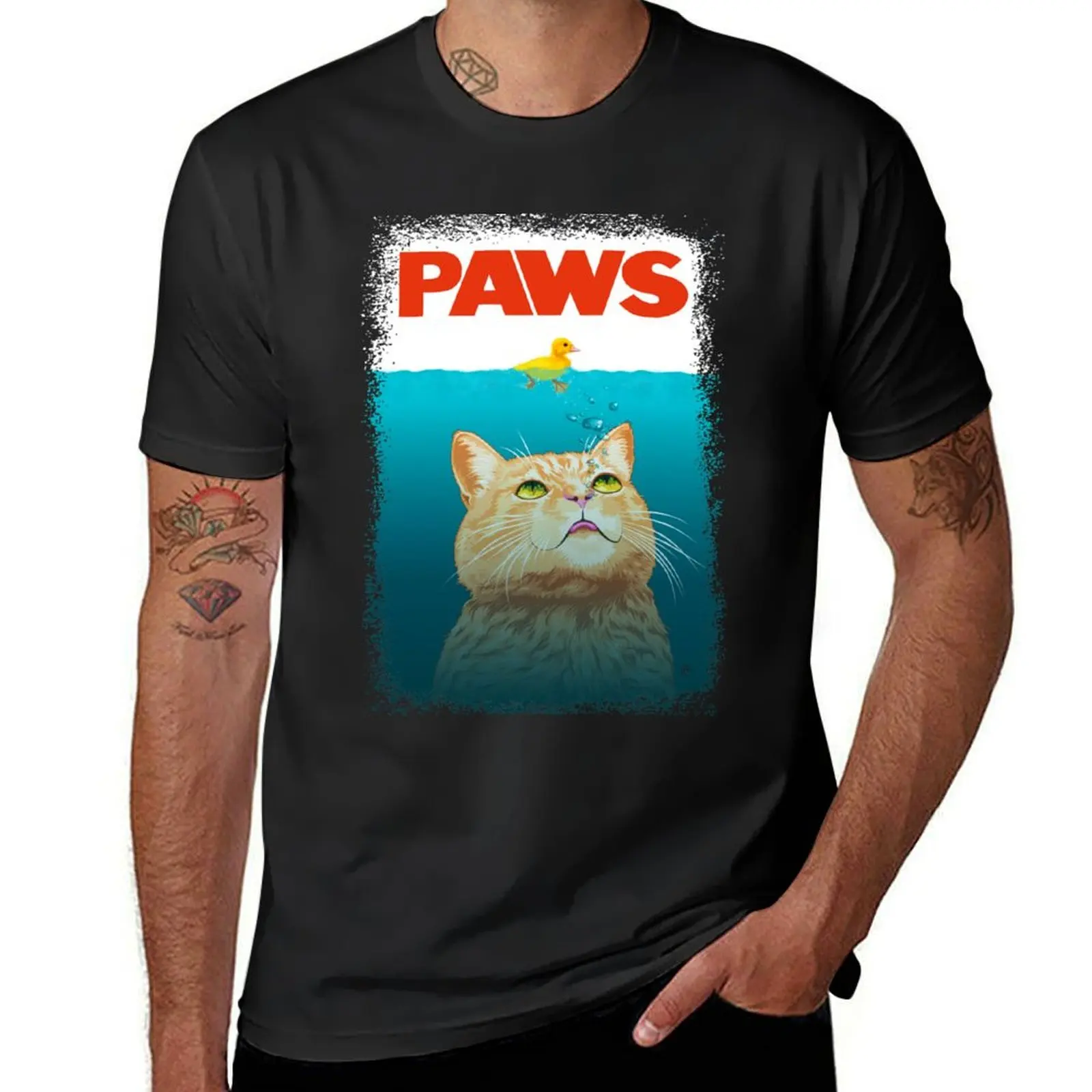 Paws! T-Shirt sweat quick drying anime clothes mens graphic t-shirts anime