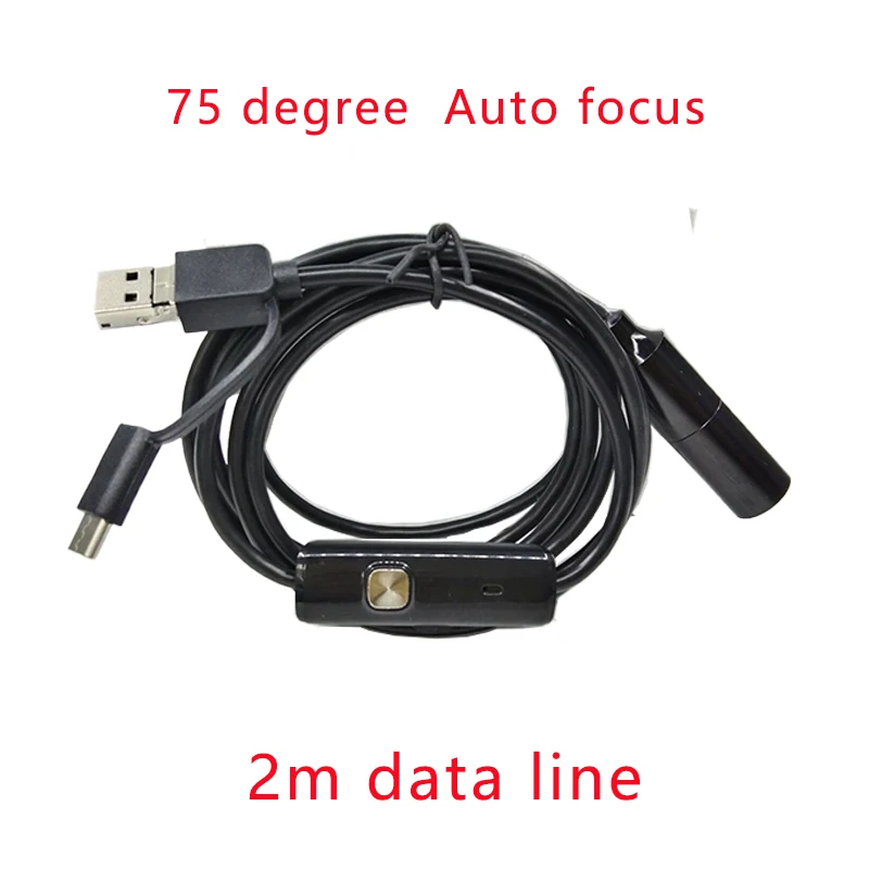 4K12MP IMX258 Camera Endoscope Pipeline Detection HD Detector USB Driveless Autofocus 75 Degrees