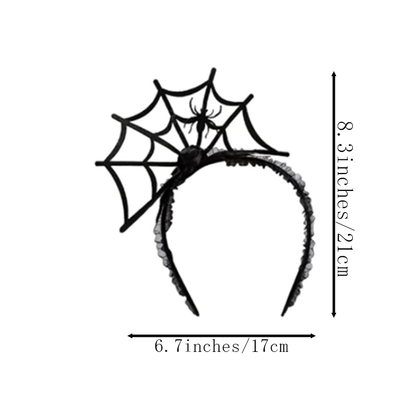 й обруч для волос «Черный паук» на Хэллоуин для женщин и девочек, костюм, головной убор, аксессуары для волос для косплея