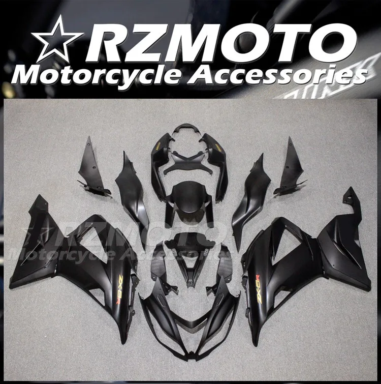 4Gifts New ABS Fairings Kit Fit For KAWASAKI ZX-6R 13 14 15 16 17 636 2013 2014 2015 2016 2017 2018 Bodywork Set Black Matte