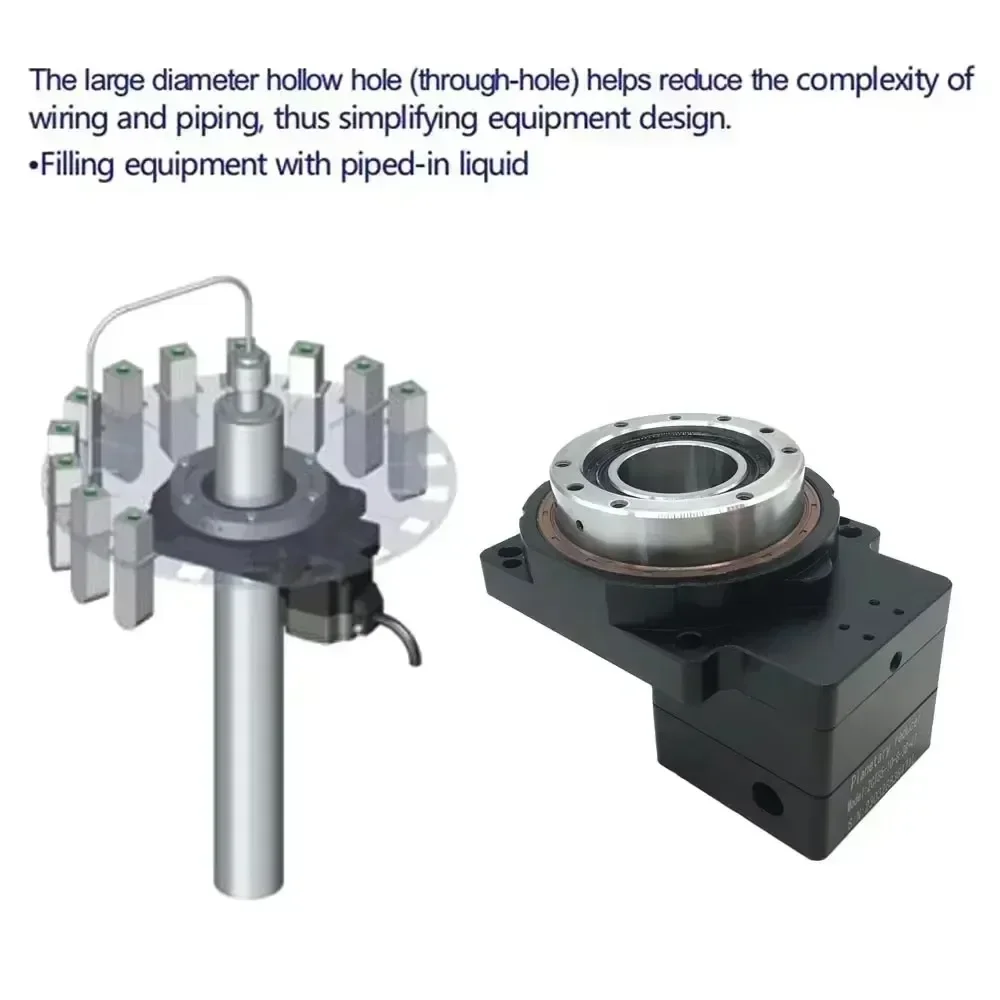 Mesa rotativa oca resistente 60 280mm360CNC plataforma de indexação alto torque 0,01 precisão para corte circular gravação a laser