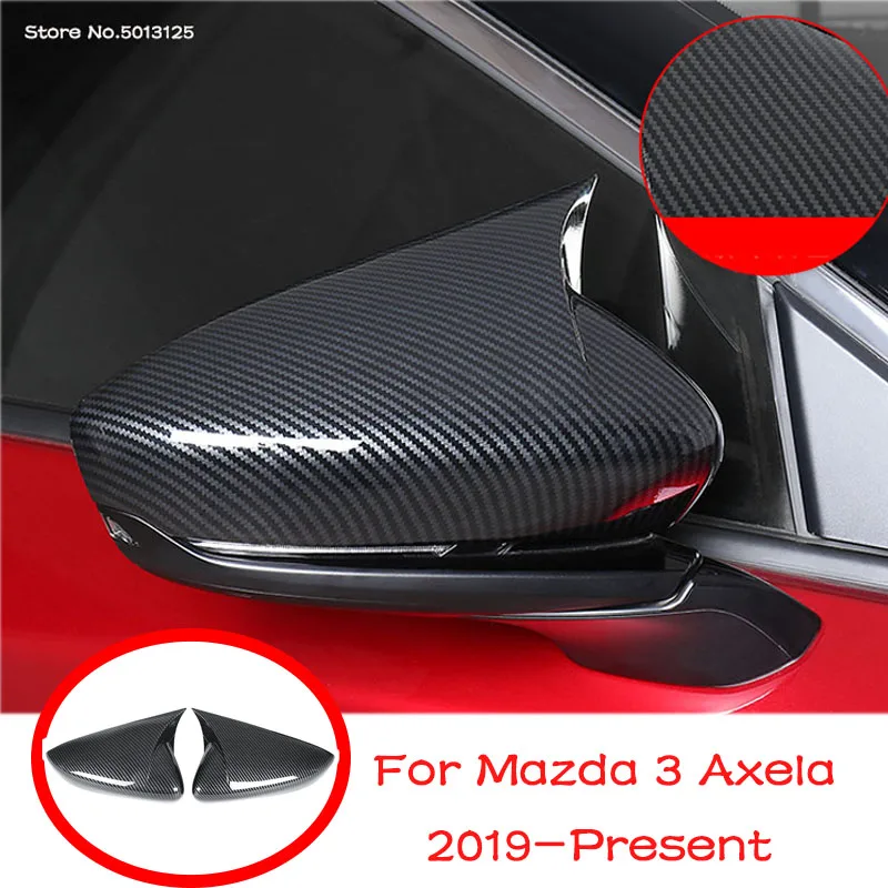 

for Mazda 3 Axela 2022 2021 2019 2020 Car Rear View Rearview Side Glass Mirror Cover Trim Frame Side Mirror Caps Cover