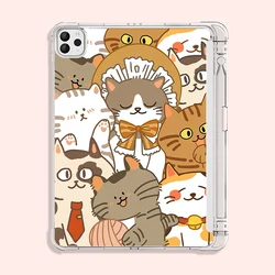 Cartoon Cat Tablets Case for iPad Case iPad 10th Gen Pro 12.9 4th 5th 6th Air 4th 5th 10.9 Pro 11 2nd 3rd 4th iPad 10.2 8th 9th