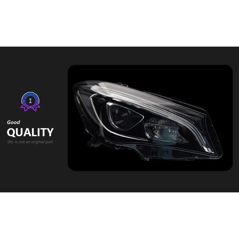 

Автомобильный Стайлинг, фара для W117 CLA200, 2014-2018 CLA260, светодиодная фара DRL, сигнальная светодиодная линза проектора, автоаксессуары