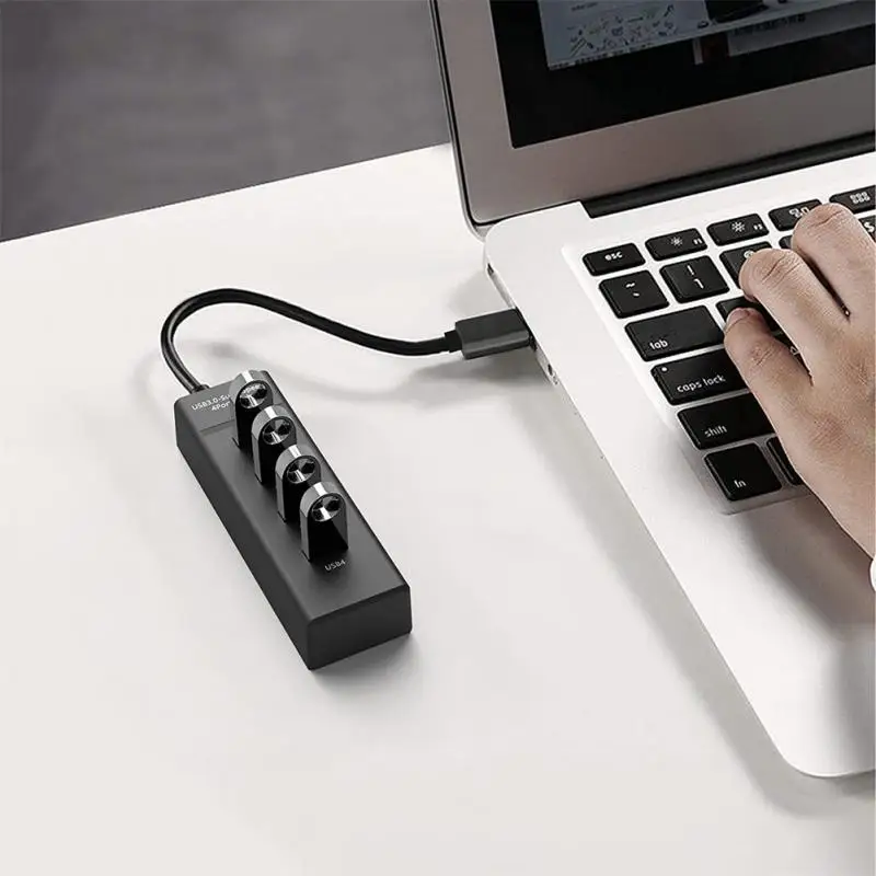 Elough 4 Ports USB Hub 3 0 High Speed Multi USB Splitter Adapter OTG For PC Computer Accessories 30/120cm