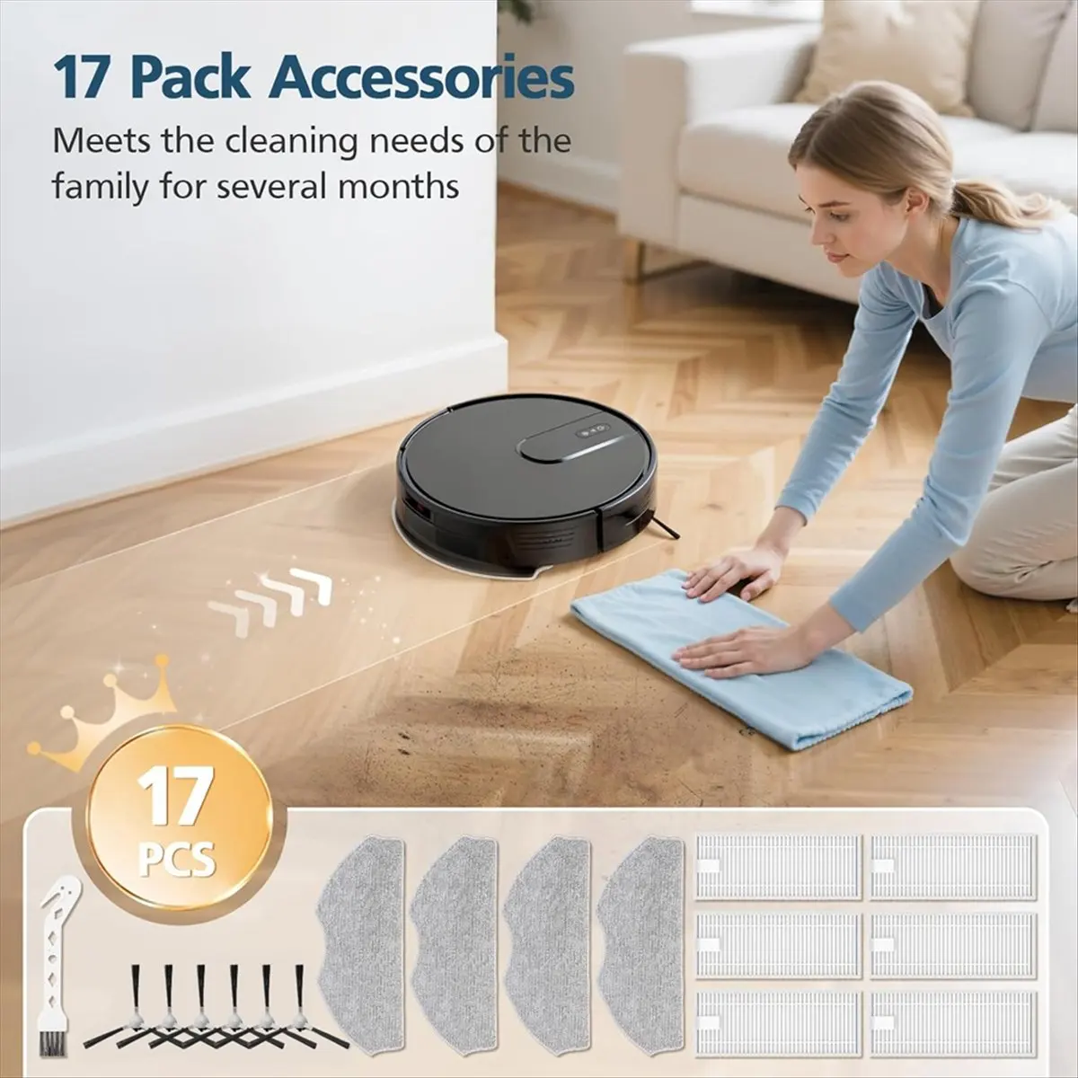 

(ABJZ) Фильтры, щетки, насадки для швабры для ROPVACNIC S1 A1, для Tipdiy G90, для VIPSUN Z1, для Betboyles V75S — аксессуары для роботов-пылесосов