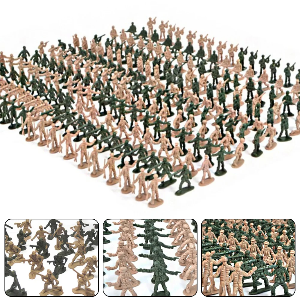 

100 Pcs Soldiers Plastic Figures for Sand Table War Game and Kids Playset 4cm Height Model People for Table Games