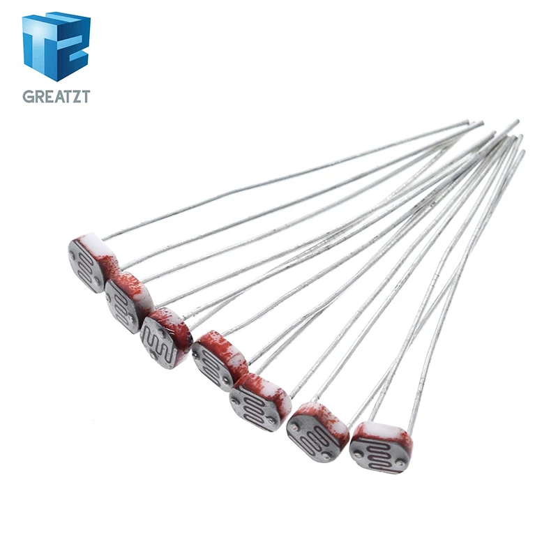 GREATZT 50PCS LDR Photo Light Sensitive Resistor Photoelectric Photoresistor 5528 GL5528 5537 5506 5516 5539 5549 For Arduino