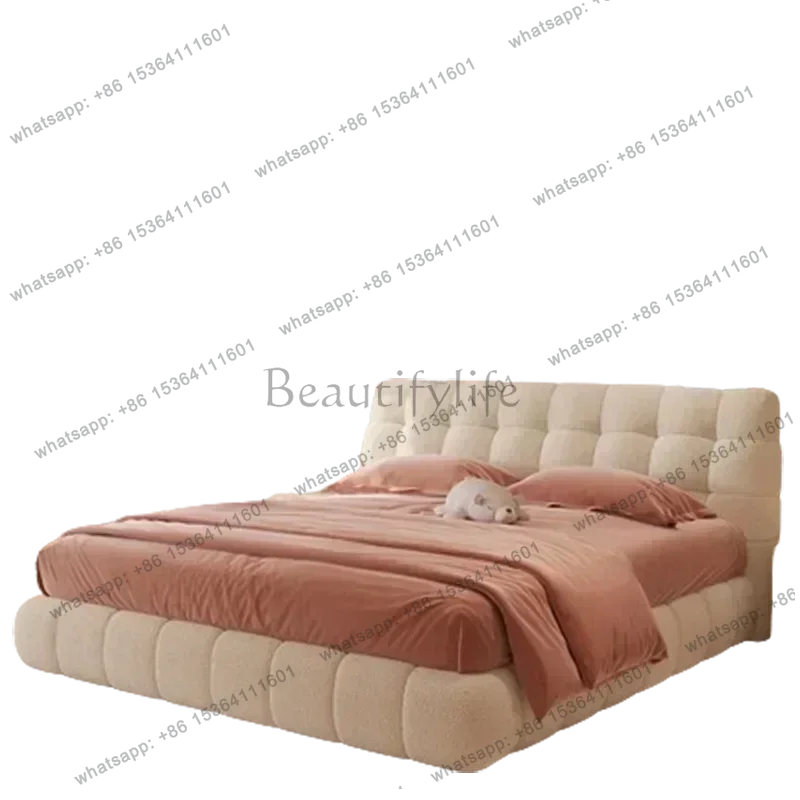PG Storage Luxury Double Bed Wood Modern Loft Floor Home Double Bed Queen Girls Sleeping White Cama Box Casal Bedroom Furniture