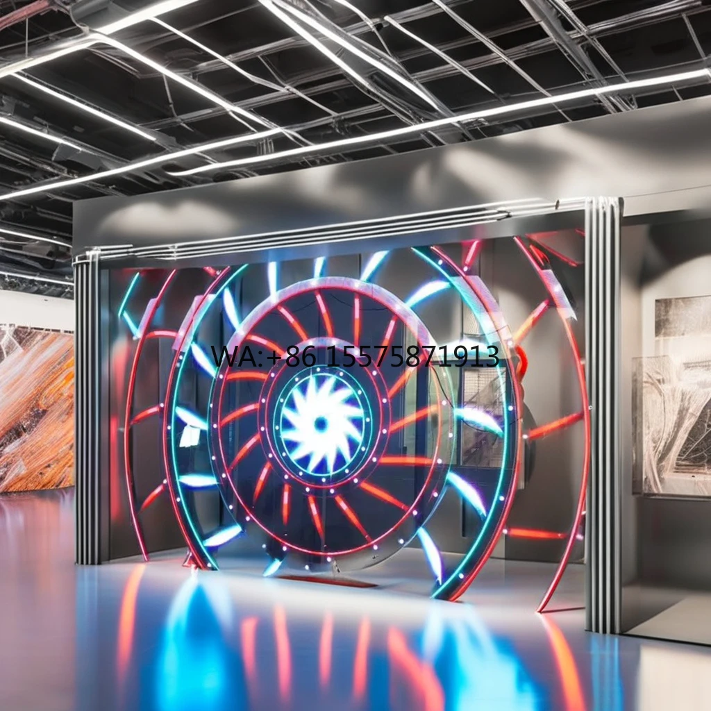 

Customizable Transparent Flexible LED Display Screen Indoor Shopping Mall Advertising Wayfinding Video Application Glass Wall