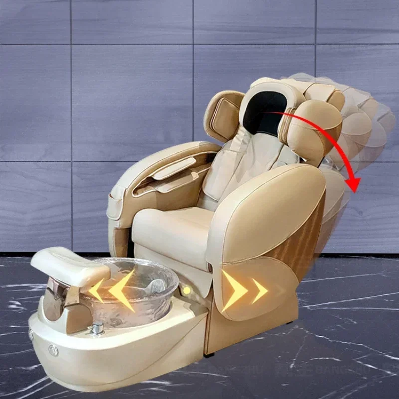 Silla de pedicura con detalles de salón, taburete de lujo para manicura y uñas, silla reclinable, Spa, cosmetología, pedicura, muebles de belleza