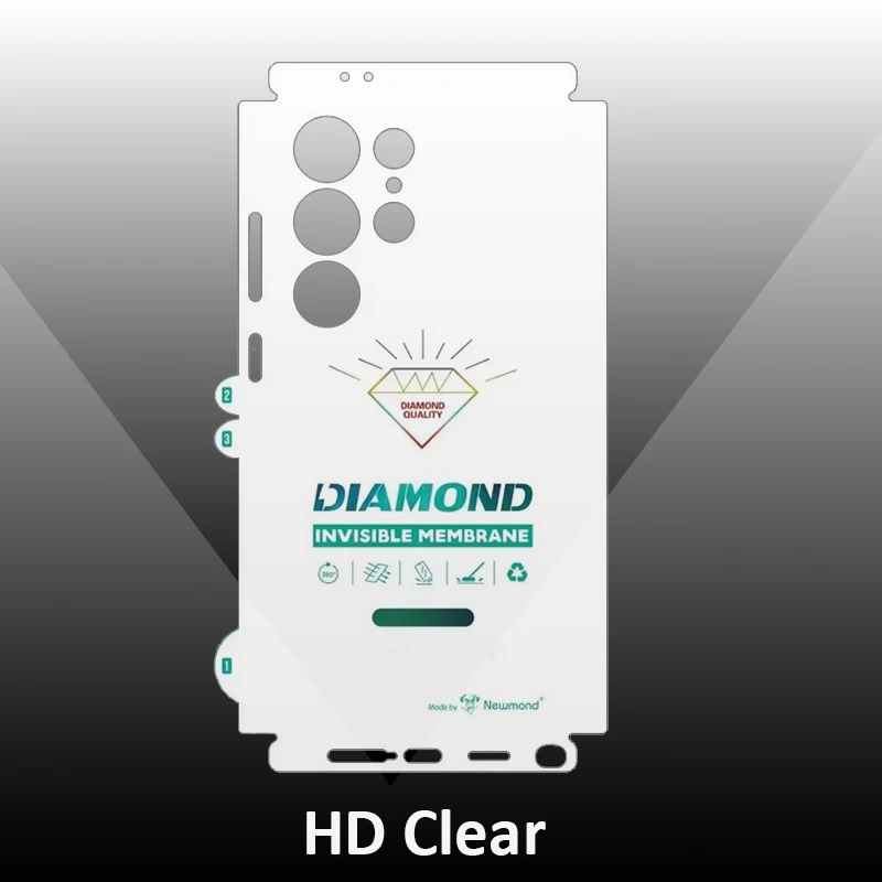 2 Piezas Cubierta trasera lateral Película de hidrogel para Samsung Galaxy S25 S24 S23 S22 Ultra Plus Protector de pantalla Suave HD transparente mate Película 3