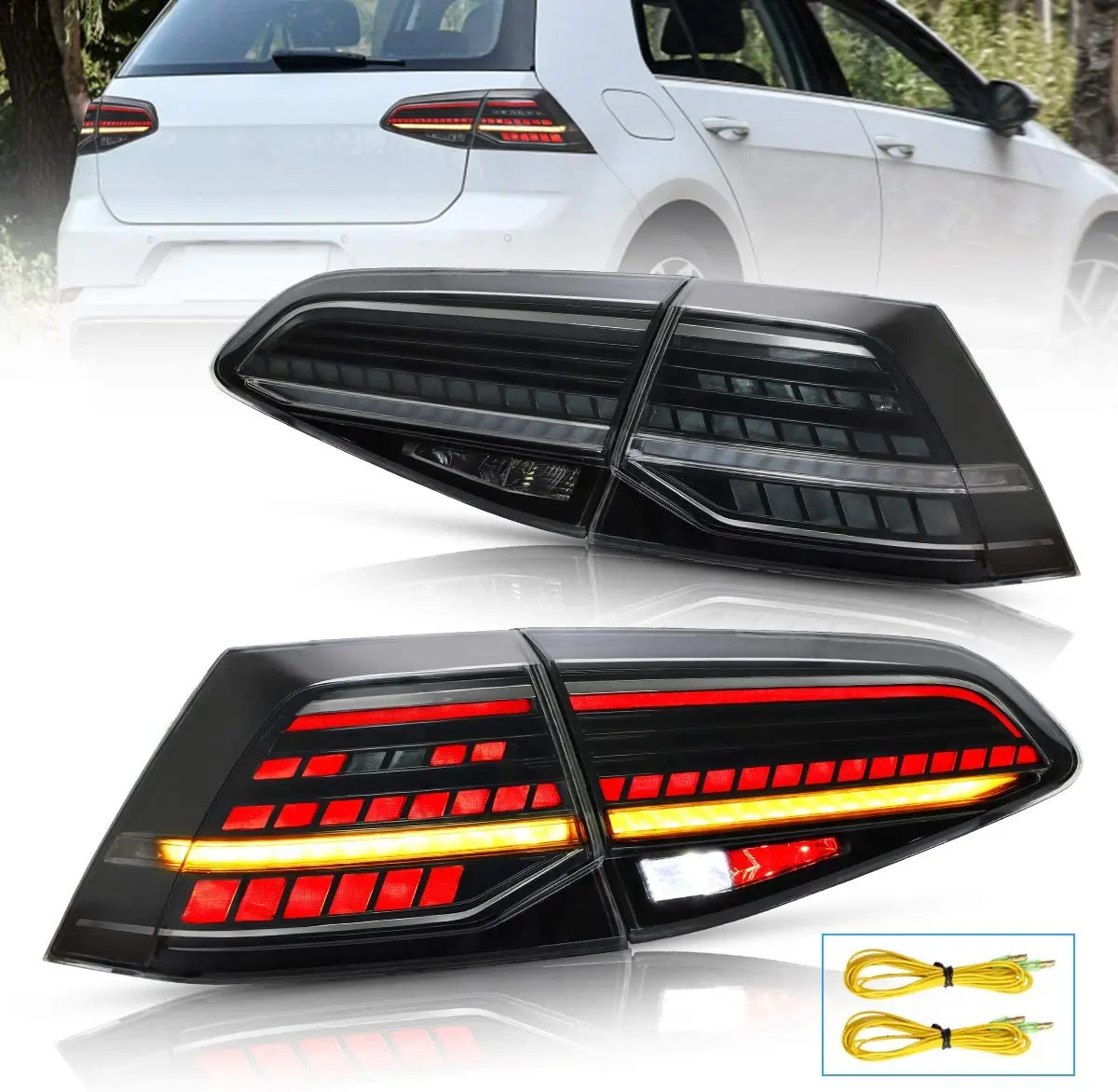 

LED Taillights Assembly for Volkswagen Golf for Volkswagen Golf MK7 Golf7.5 TDI & TSI 2013-2019 with Sequential Turn Sinal