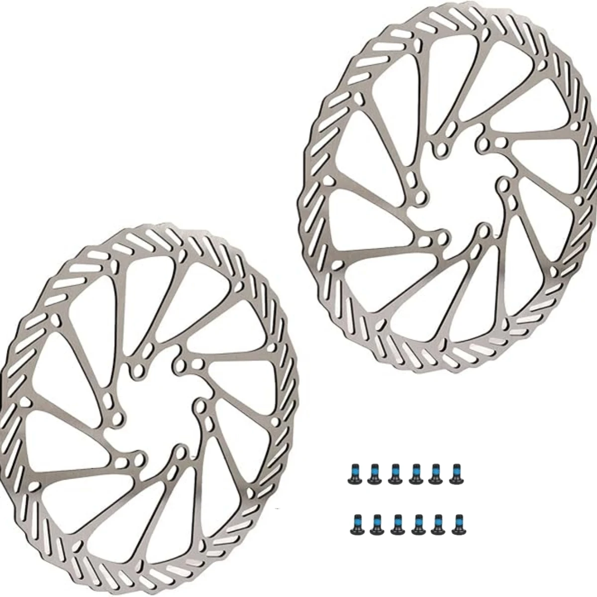 160 mm Fahrrad-Scheibenbremsscheibe mit 6 Schrauben (2 Stück), Edelstahl-Fahrradrotoren, passend für MTB, Rennrad und die meisten Fahrräder – Detail 18