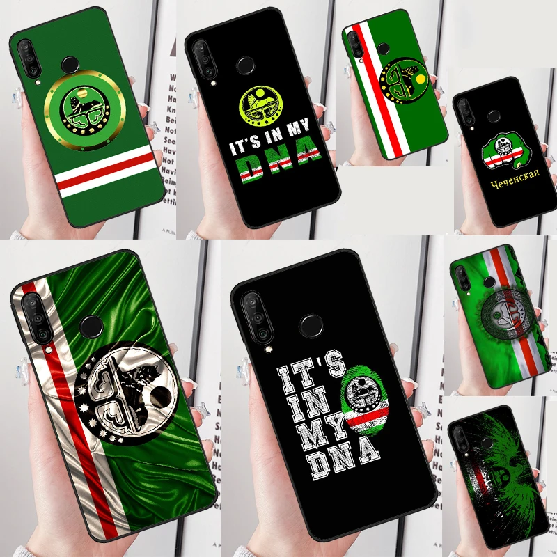 Chechen Chechnya Flag Case For Huawei Mate 60 Pro P60 P40 P30 Lite Nova 5T 3i 8i 11i Nova 9 10 SE Y60 Y61 Y70 Y90