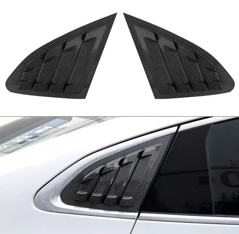 

Car Rear Louver Window Side Shutter Cover For Chevrolet Malibu 2016-2021 Trim Sticker Vent Scoop ABS Carbon Fiber Accessories