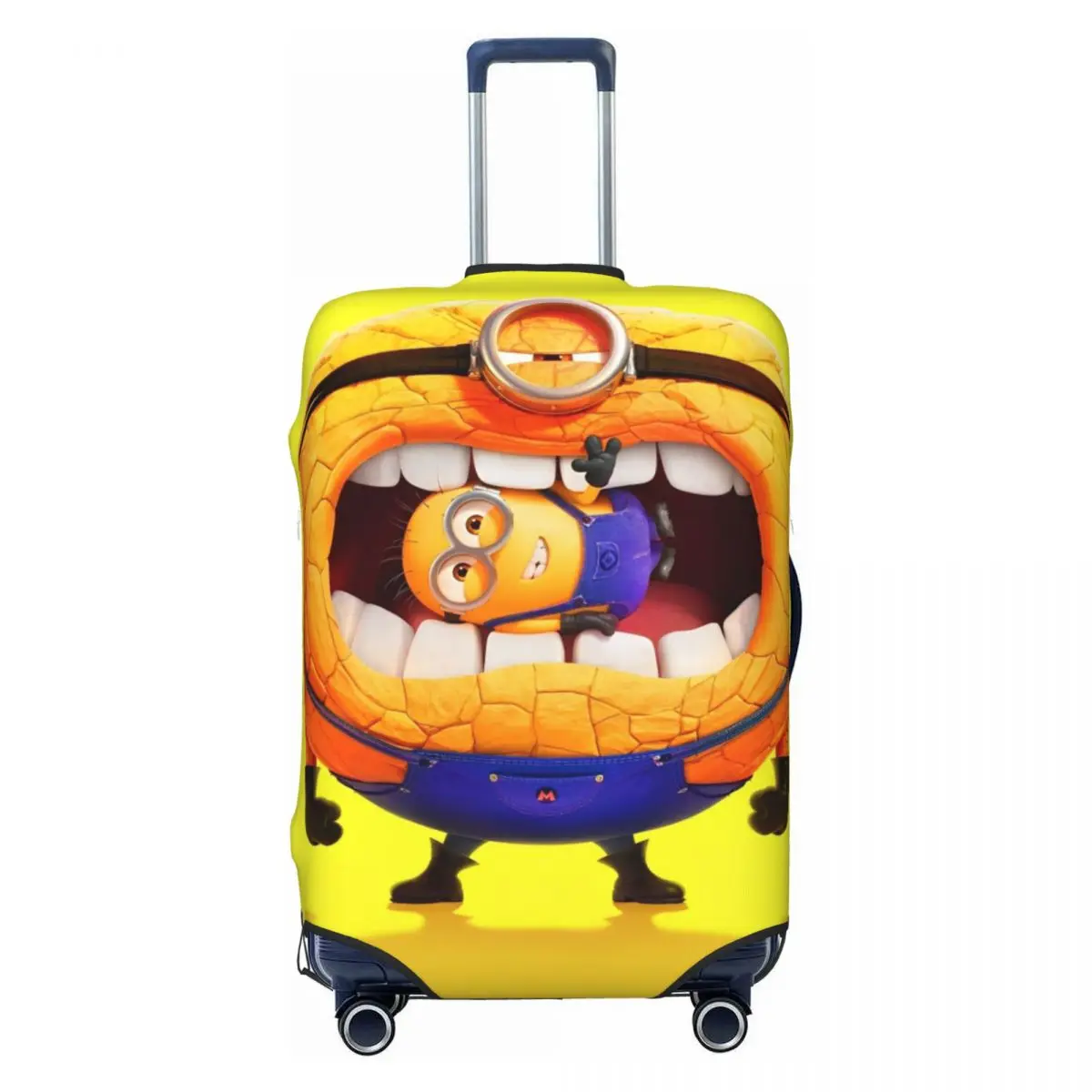 Custom Minions Anime Suitcase Cover Flight Travel Strectch Luggage Case Protector