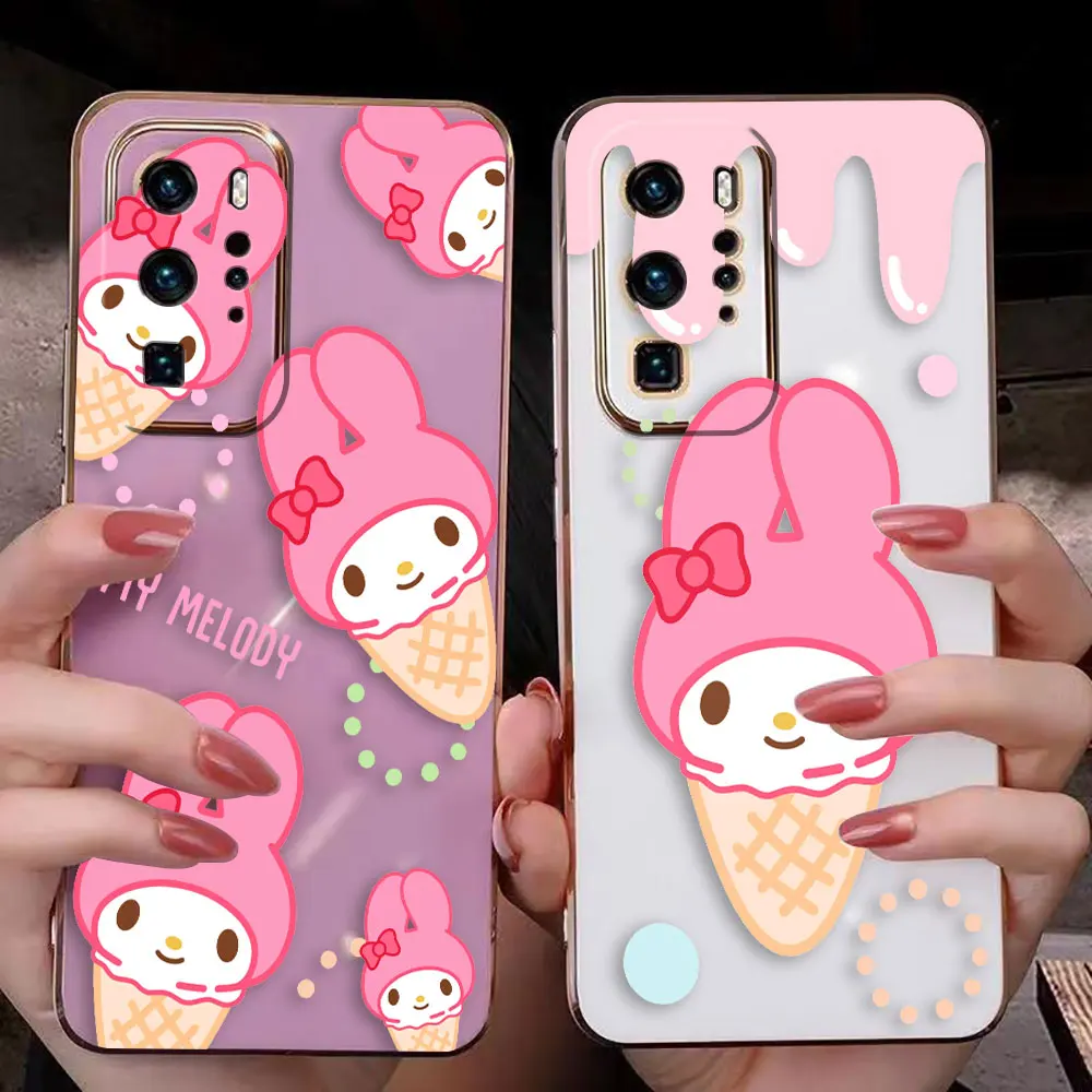 Cover Smooth E-TPU Phone Case Huawei MATE 20 20X 30 40 P20 P30 P40 LITE MAGIC 4 5 PRO Y9 PRIME Case Funda Anime Cute My M-Melody